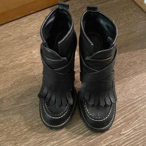 Tory Burch, black, leather, booties, 7